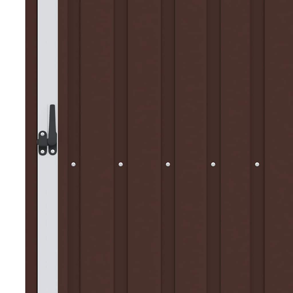 Garden Wood Shed 245x98x159 cm in Galvanized Steel