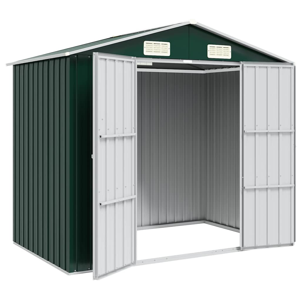 Capanno da Giardino Verde 205x129x183 cm in Acciaio Zincato | homemem39