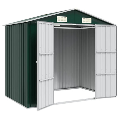 Capanno da Giardino Verde 205x129x183 cm in Acciaio Zincato | homemem39