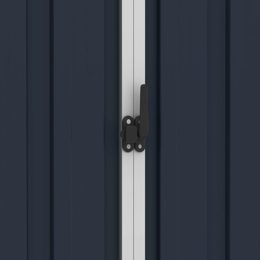 Capanno da Giardino Antracite 205x129x183 cm in Acciaio Zincato - homemem39