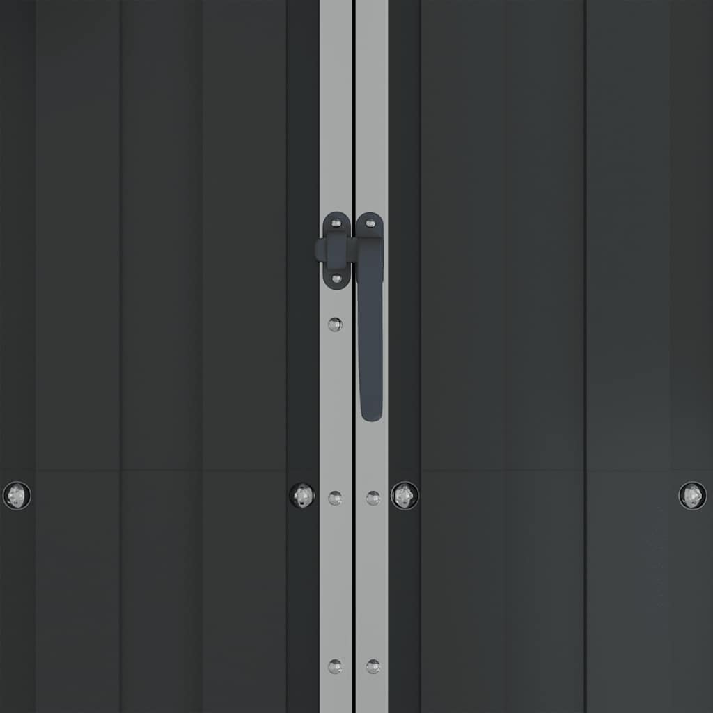 Capanno da Giardino Antracite 116x45x175cm in Acciaio Zincato - homemem39