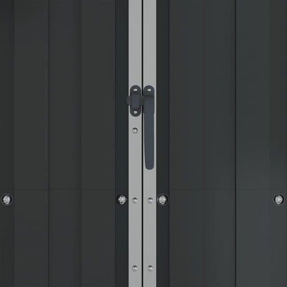 Capanno da Giardino Antracite 116x45x175cm in Acciaio Zincato - homemem39