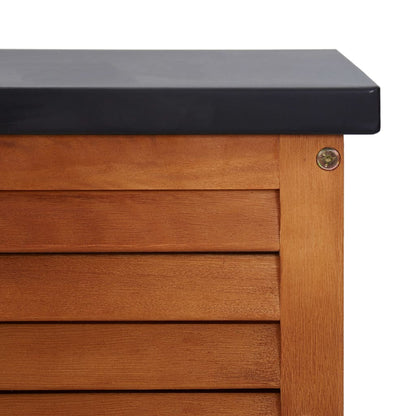 Garden chest 150x50x55 cm in solid eucalyptus