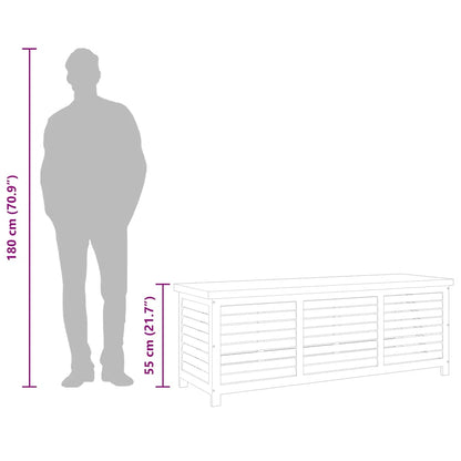 Cassapanca da Giardino 150x50x55 cm in Massello di Eucalipto - homemem39