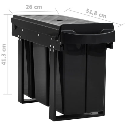 Cestino Estraibile per Mobile Cucina Chiusura Ammortizzata 36L - homemem39