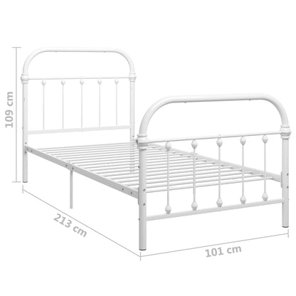 Giroletto Bianco in Metallo 90x200 cm | homemem39