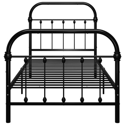 Giroletto Nero in Metallo 90x200 cm | homemem39