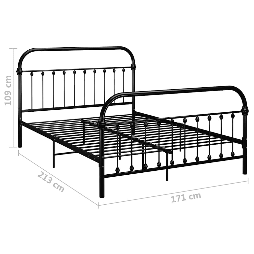 Giroletto Nero in Metallo 160x200 cm | homemem39