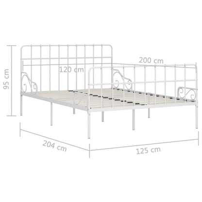 Giroletto con Doghe Bianco in Metallo 120x200 cm | homemem39