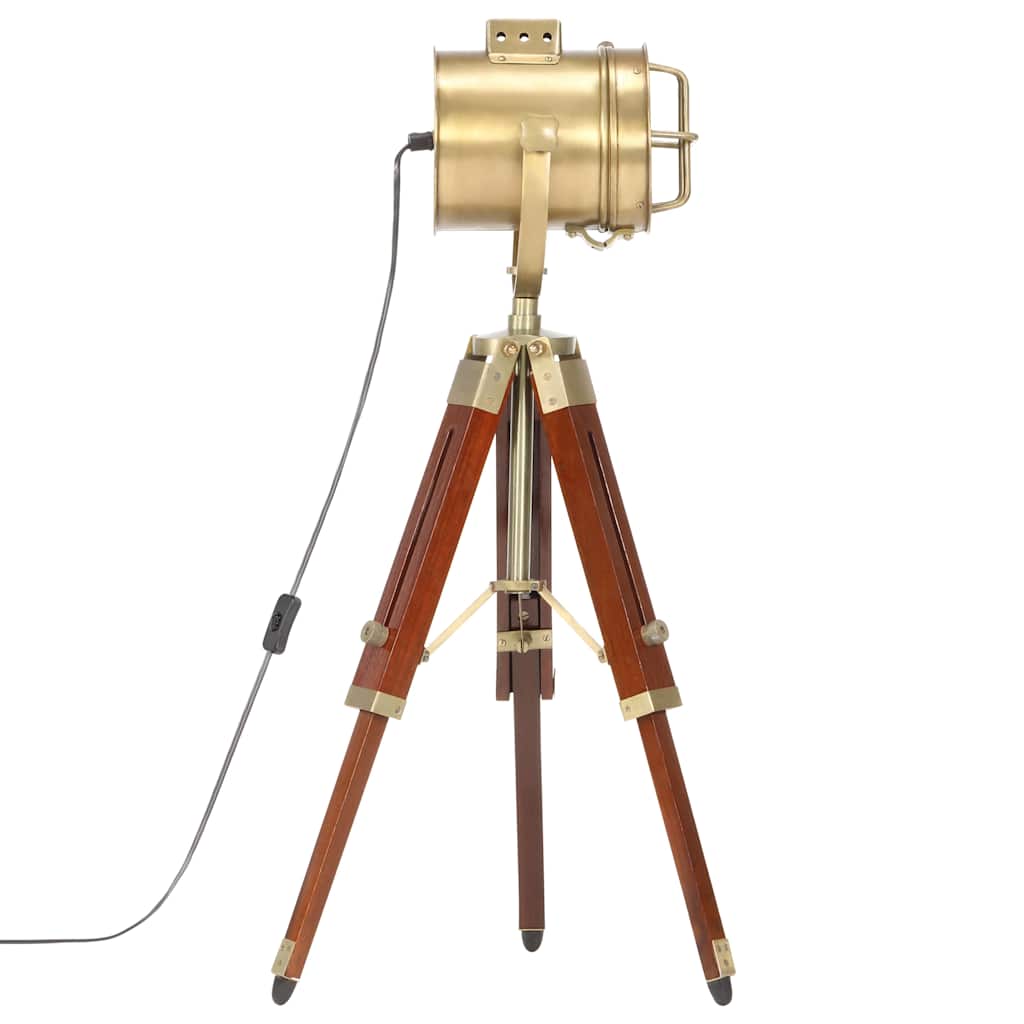 Lampada da Terra a Treppiede Legno Massello di Mango 69 cm