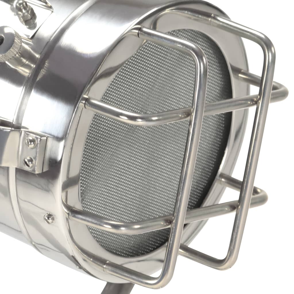 Lampada a Treppiede a Pavimento Nera in Legno di Mango 97 cm