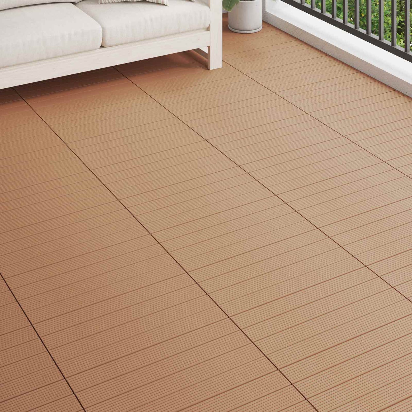 Piastrella per Decking 6 pcs Marrone 60 x 30 cm WPC | homemem39