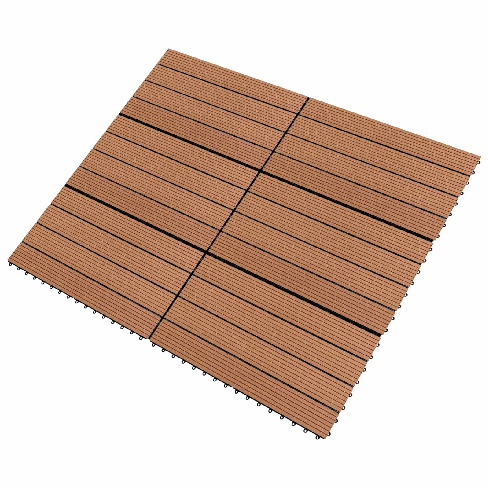 Piastrella per Decking 6 pcs Marrone 60 x 30 cm WPC | homemem39