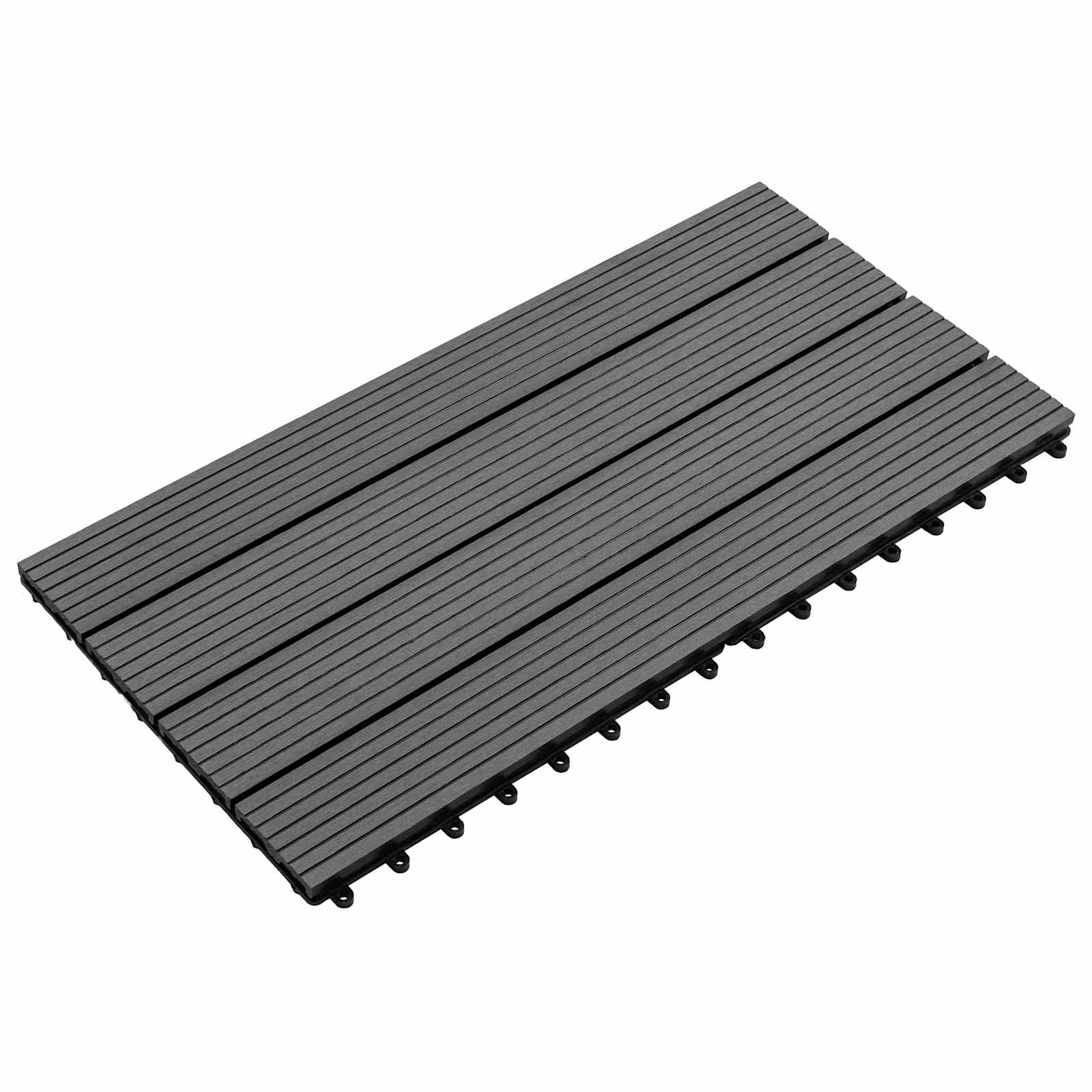 Piastrella per Decking 6 pcs Grigio 60 x 30 cm WPC | homemem39