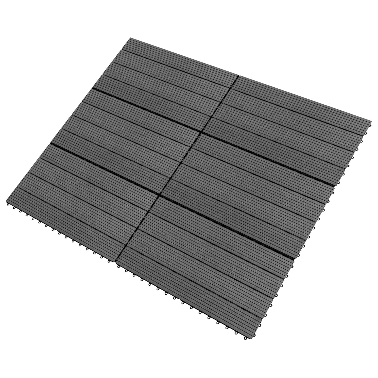 Piastrella per Decking 6 pcs Grigio 60 x 30 cm WPC | homemem39