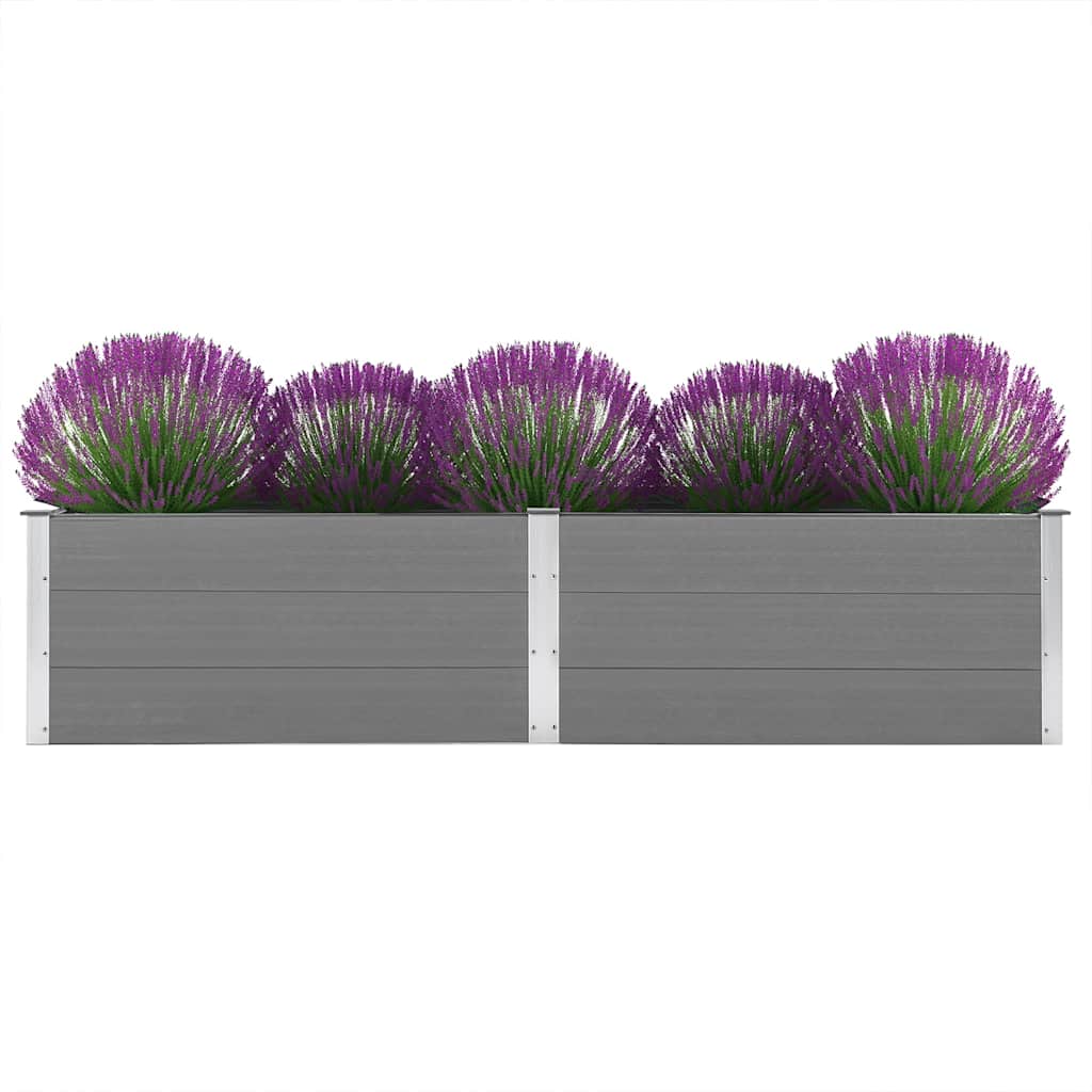 Letto Rialzato da Giardino 250x50x54 cm in WPC Grigio