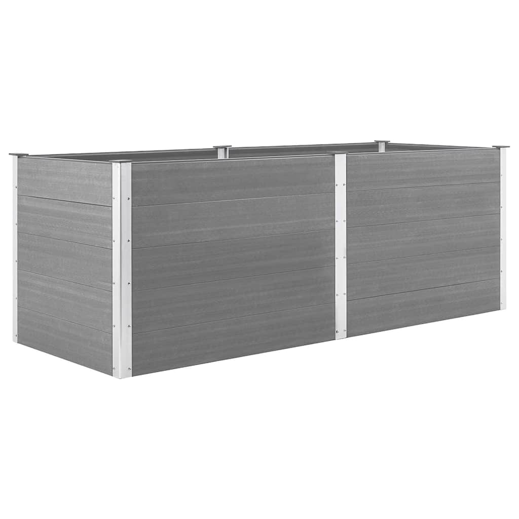 Letto Rialzato da Giardino 250x100x91 cm in WPC Grigio