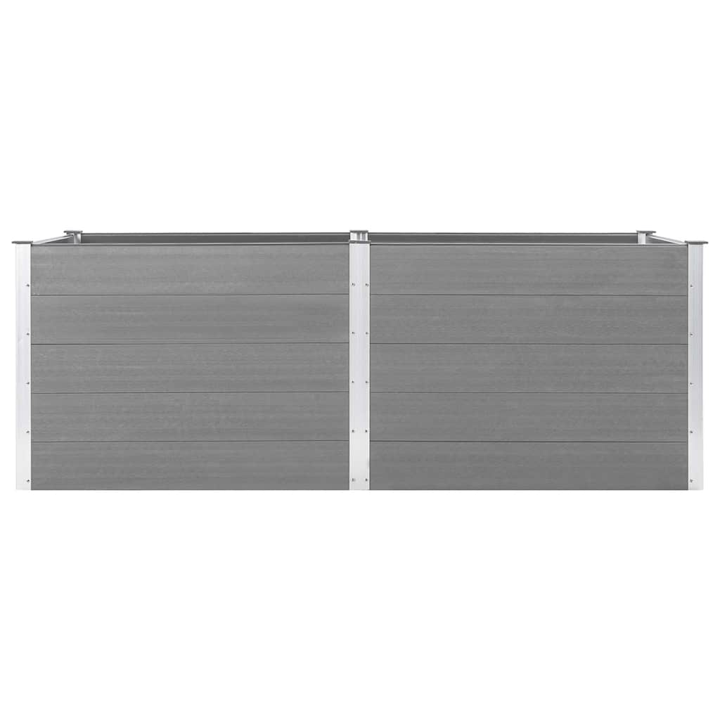 Letto Rialzato da Giardino 250x100x91 cm in WPC Grigio