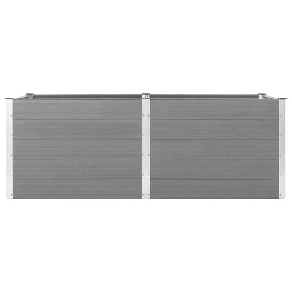Letto Rialzato da Giardino 250x100x91 cm in WPC Grigio