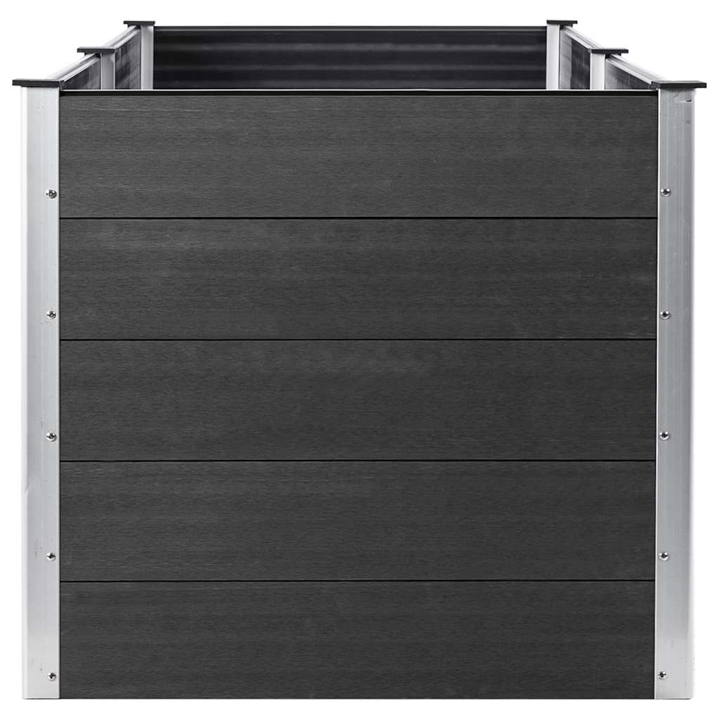 Letto Rialzato da Giardino 250x100x91 cm in WPC Grigio - homemem39