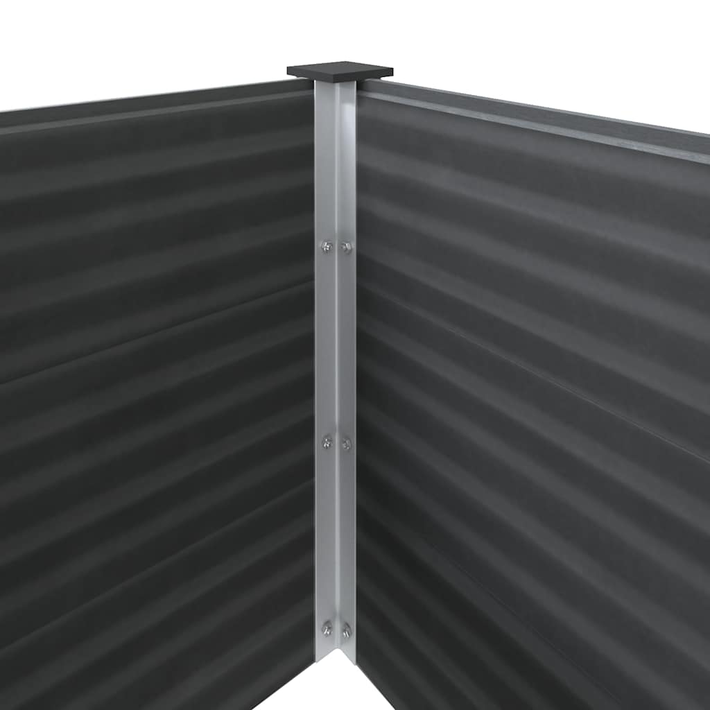 Letto Rialzato da Giardino 250x100x91 cm in WPC Grigio - homemem39