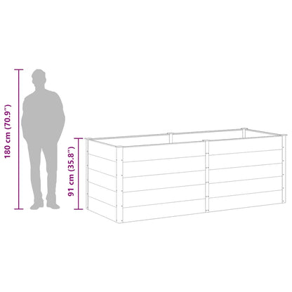 Letto Rialzato da Giardino 250x100x91 cm in WPC Grigio - homemem39