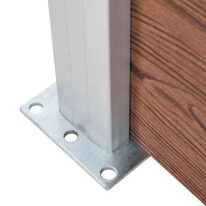 Pannello di Recinzione in WPC 175x186 cm Marrone - homemem39