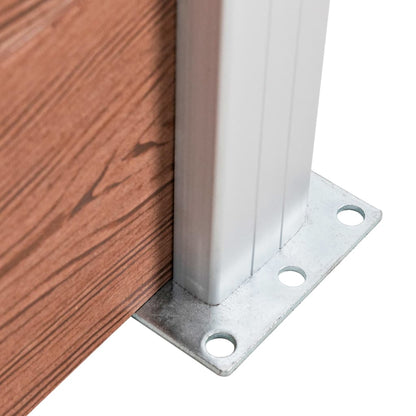 Pannello di Recinzione in WPC 175x105 cm Marrone - homemem39