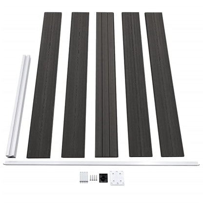Pannello di Recinzione in WPC 175x105 cm Grigio - homemem39