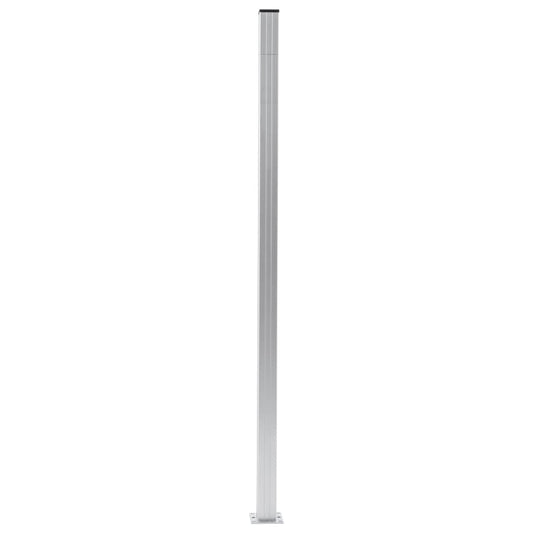 Pali per Recinzione 3 pz in Alluminio 185 cm