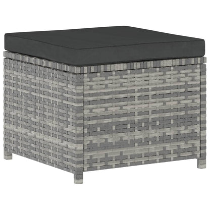 Set Divani da Giardino 5 pz con Cuscini in Polyrattan Grigio | homemem39