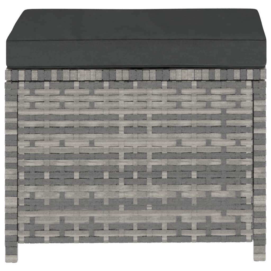 Set Divani da Giardino 5 pz con Cuscini in Polyrattan Grigio | homemem39