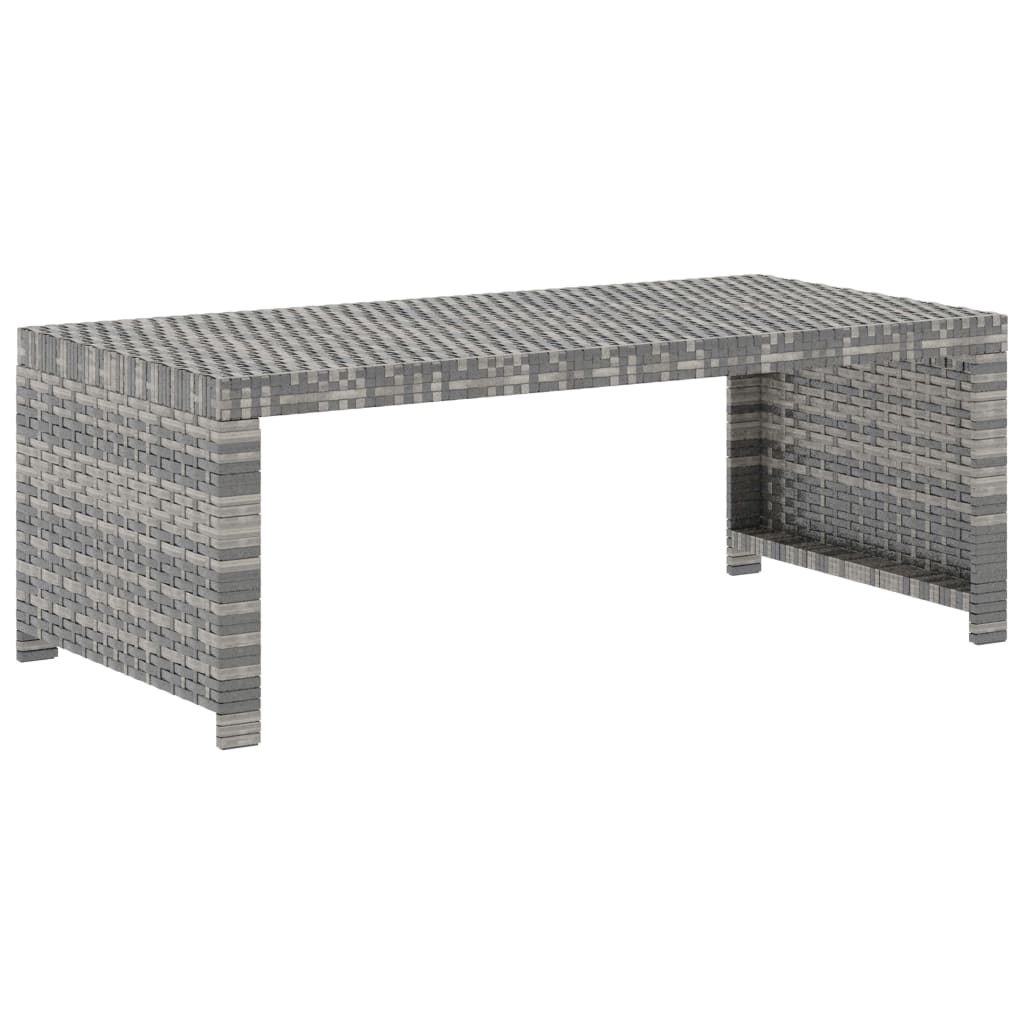Set Divani da Giardino 5 pz con Cuscini in Polyrattan Grigio | homemem39