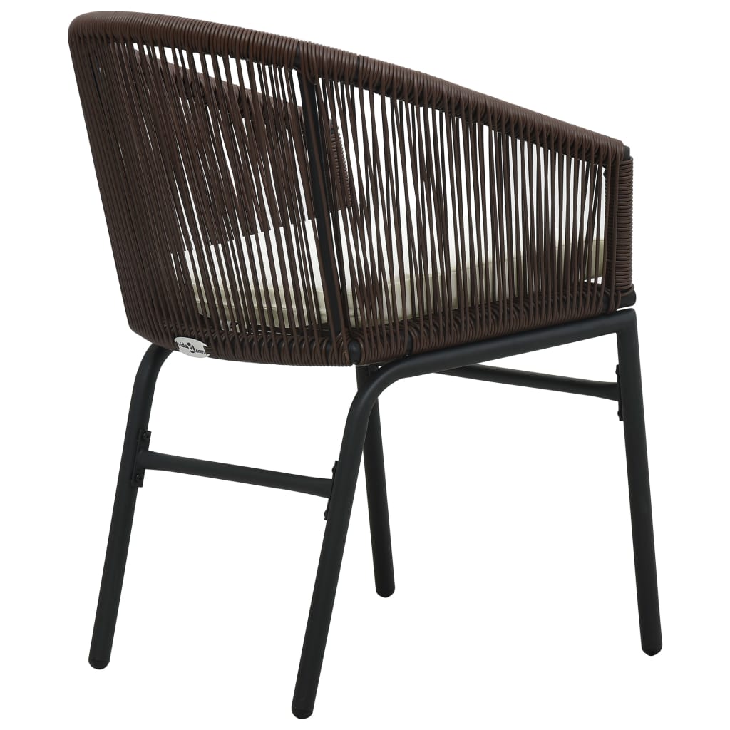 Sedie da Giardino 2 pz Marroni in Rattan PE | homemem39