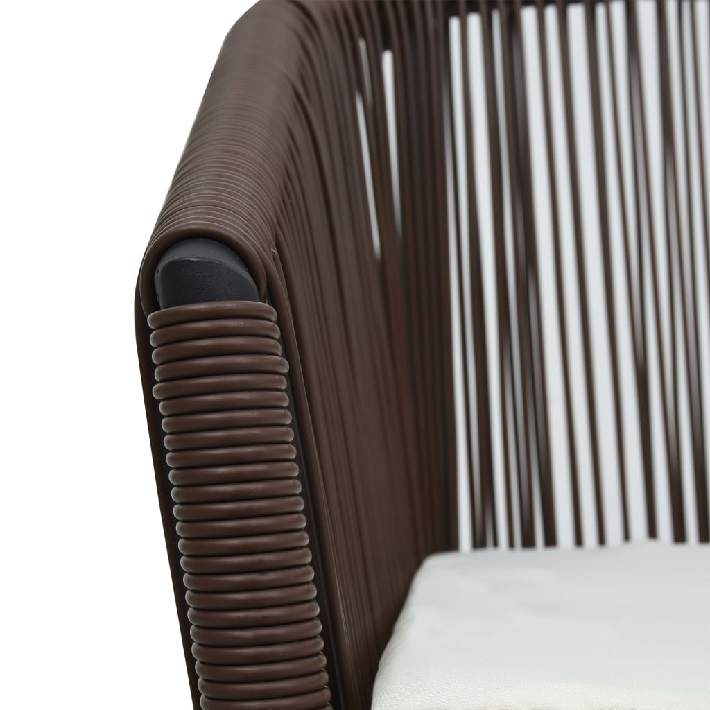 Sedie da Giardino 2 pz Marroni in Rattan PE | homemem39