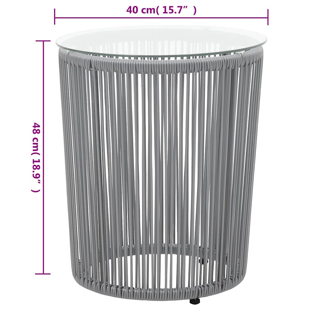 Set da Bistrot 3 pz con Cuscini in Polyrattan