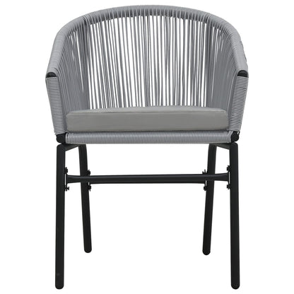 Set da Bistrot 3 pz con Cuscini in Polyrattan Grigio | homemem39