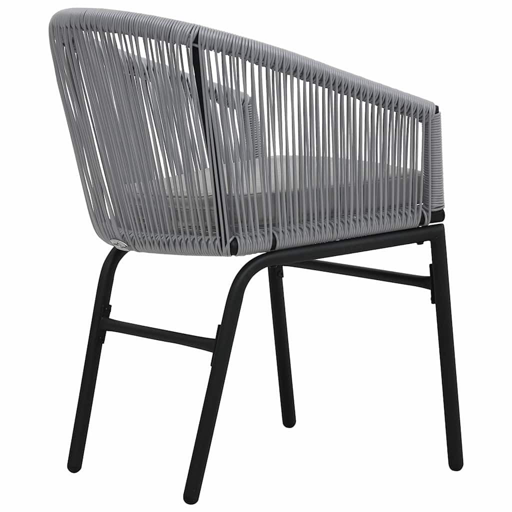 Set da Bistrot 3 pz con Cuscini in Polyrattan
