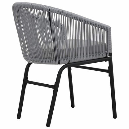 Set da Bistrot 3 pz con Cuscini in Polyrattan