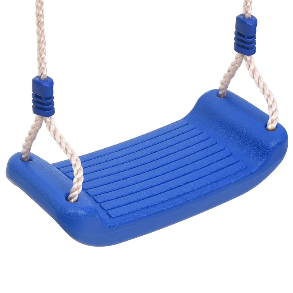 Seggiolini per Altalena con Corde 2 pz Blu 37x15 cm Polietilene | homemem39