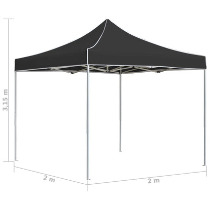 Gazebo Professionale Pieghevole Alluminio 2x2 m Antracite - homemem39