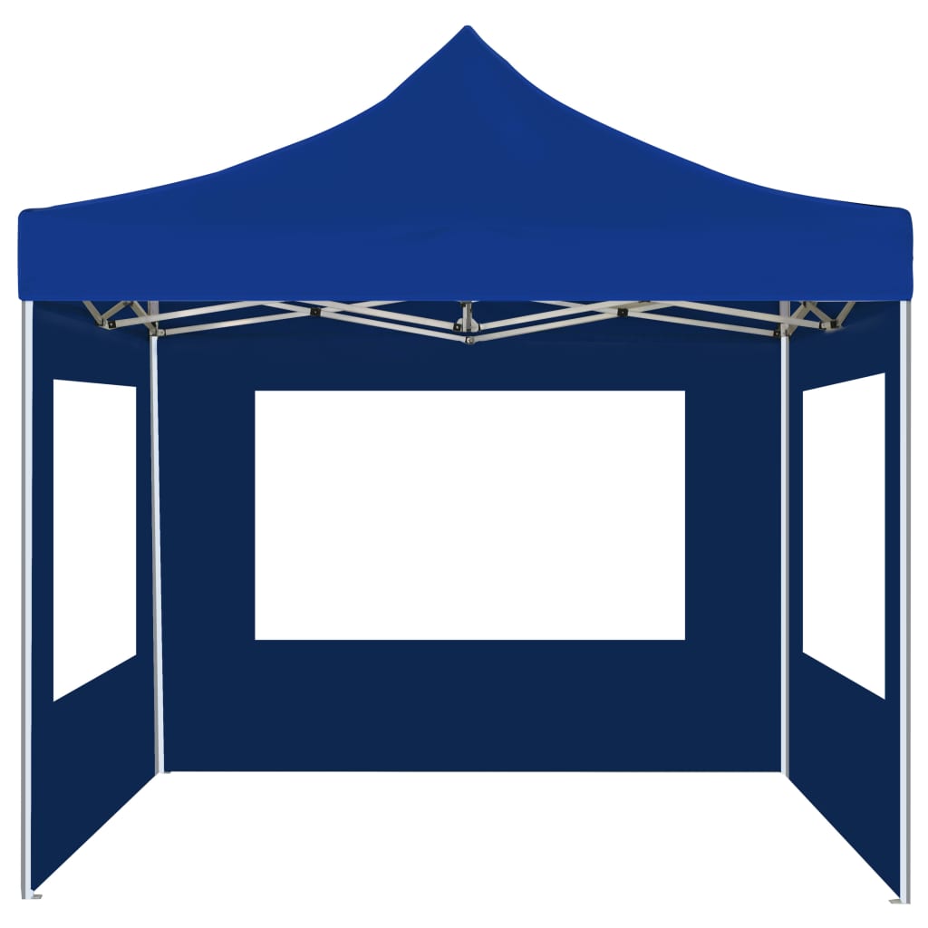 Gazebo Professionale Pieghevole Alluminio con Pareti 2x2m Blu - homemem39