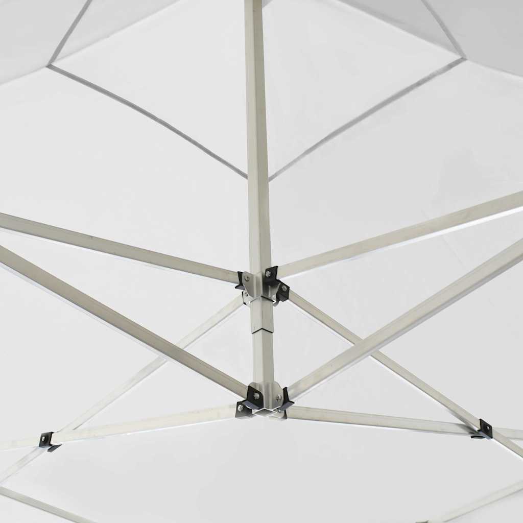 Gazebo Pieghevole con Pareti Alluminio 2x2 m Bianco