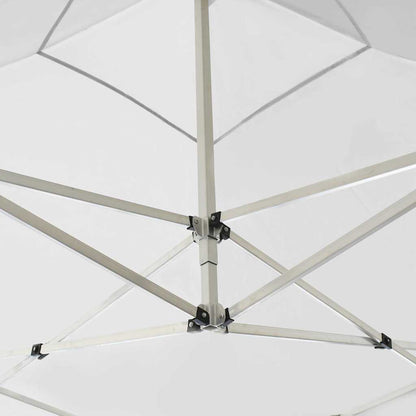 Gazebo Pieghevole con Pareti Alluminio 2x2 m Bianco