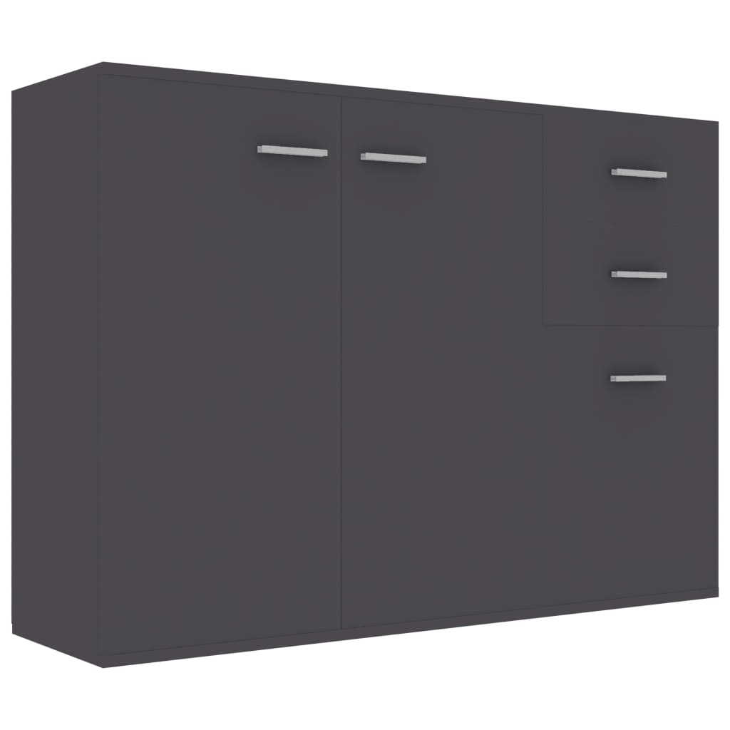 Credenza Grigia 105x30x75 cm in Legno Multistrato - homemem39