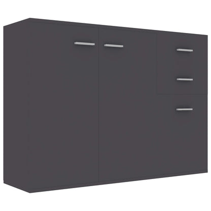 Credenza Grigia 105x30x75 cm in Legno Multistrato - homemem39