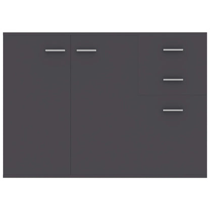 Credenza Grigia 105x30x75 cm in Legno Multistrato