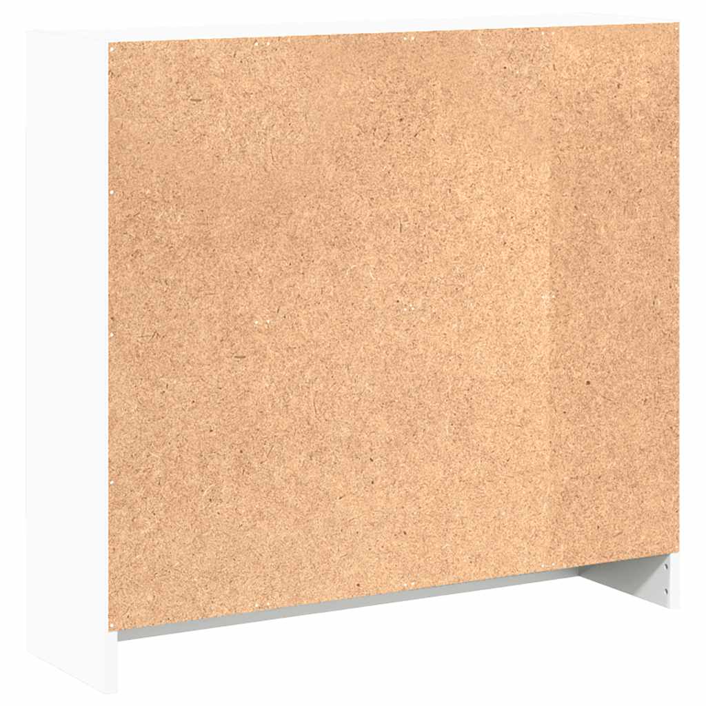 Libreria Bianca 80x24x75 cm in Legno Multistrato | homemem39