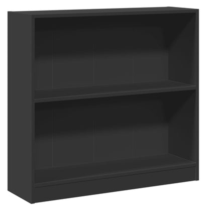 Libreria Nera 80x24x75 cm in Legno Multistrato