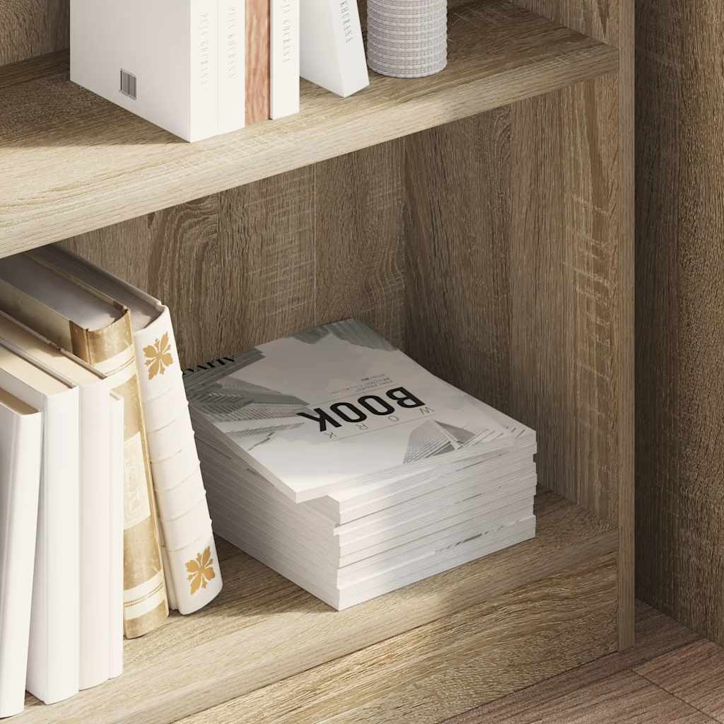 Libreria Rovere Sonoma 80x24x75 cm in Legno Multistrato | homemem39